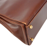 【6ie6793】エルメス ハンドバッグ ケリー35 ボックスカーフ ノアゼット ゴールド金具 □D刻印 2wayバッグ【中古】レディース