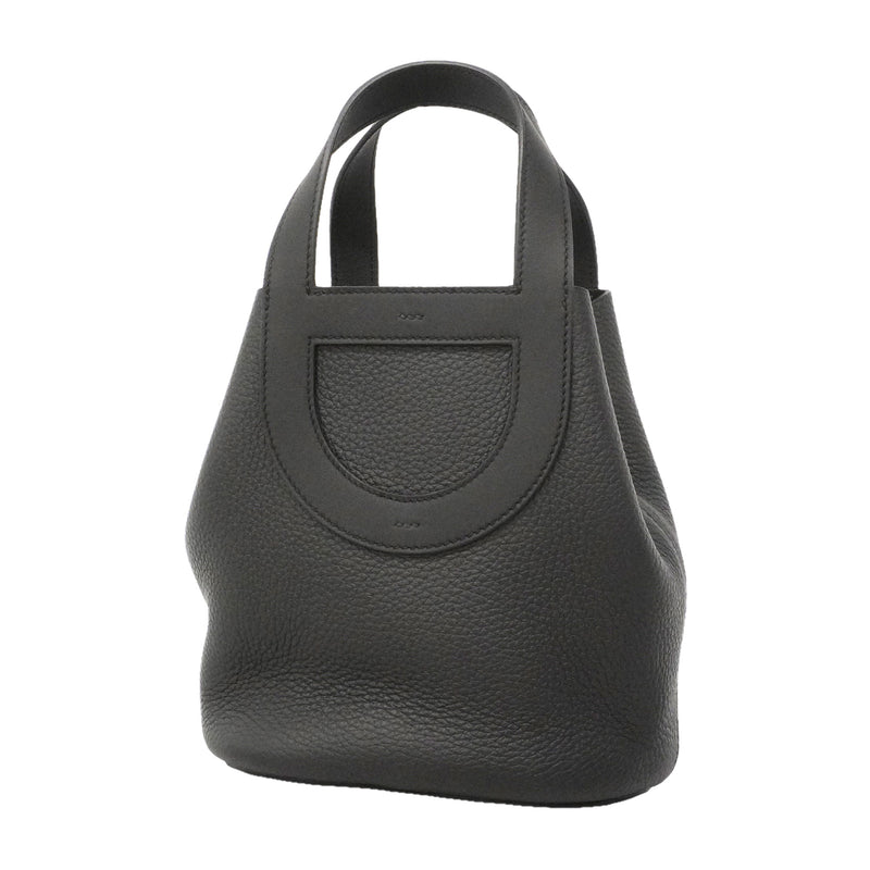 【6ie6794】エルメス ハンドバッグ インザループ18 トリヨンクレマンス スイフト ブラック シルバー金具 K刻印【中古】レディース