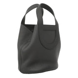 【6ie6794】エルメス ハンドバッグ インザループ18 トリヨンクレマンス スイフト ブラック シルバー金具 K刻印【中古】レディース