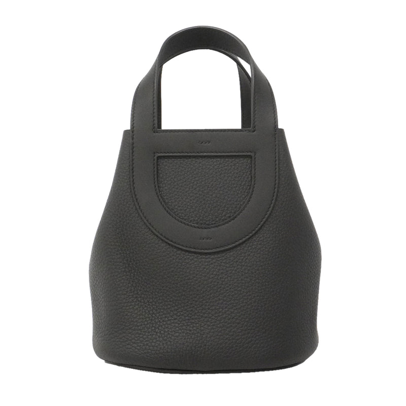 【6ie6794】エルメス ハンドバッグ インザループ18 トリヨンクレマンス スイフト ブラック シルバー金具 K刻印【中古】レディース