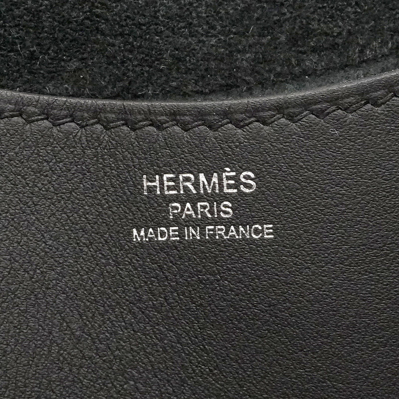 【6ie6794】エルメス ハンドバッグ インザループ18 トリヨンクレマンス スイフト ブラック シルバー金具 K刻印【中古】レディース