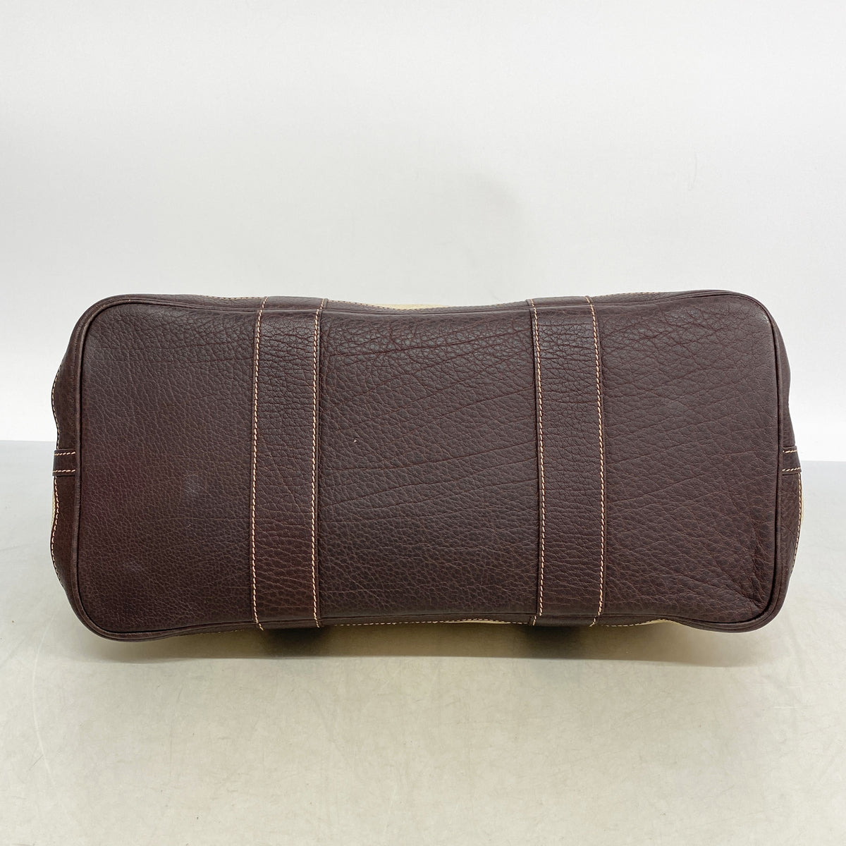 【6ie6795】エルメス トートバッグ ガーデンパーティPM トワルアッシュ ブラウン シルバー金具 T刻印【中古】レディース