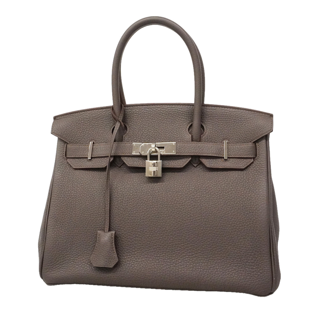 【6ie6806】エルメス ハンドバッグ バーキン30 トゴ エタン シルバー金具 □R刻印【中古】レディース