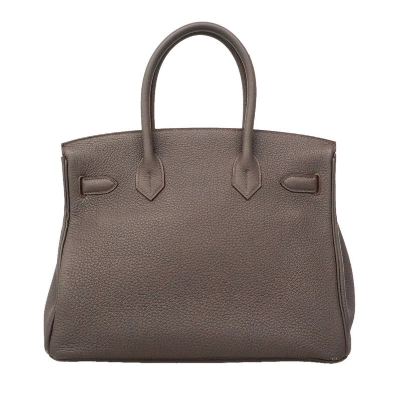 【6ie6806】エルメス ハンドバッグ バーキン30 トゴ エタン シルバー金具 □R刻印【中古】レディース