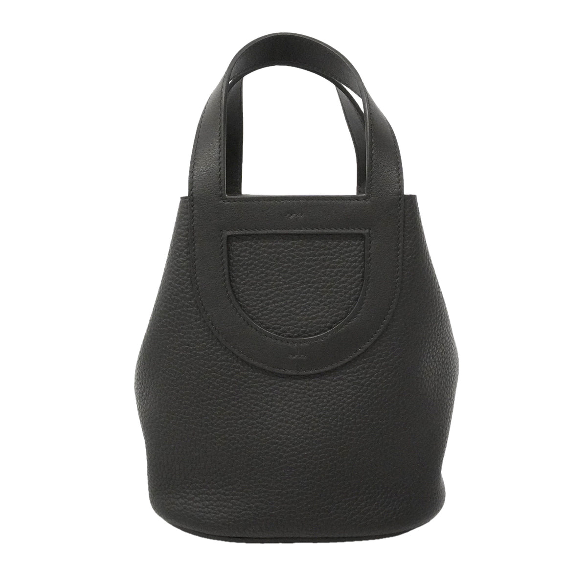 【6ie6807】エルメス ハンドバッグ インザループ18 トリヨンクレマンス ブラック シルバー金具 K刻印【中古】レディース