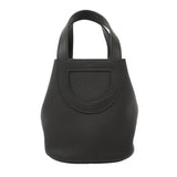 【6ie6807】エルメス ハンドバッグ インザループ18 トリヨンクレマンス ブラック シルバー金具 K刻印【中古】レディース