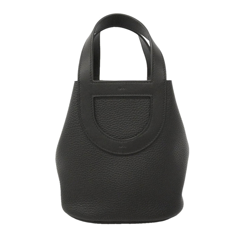 【6ie6807】エルメス ハンドバッグ インザループ18 トリヨンクレマンス ブラック シルバー金具 K刻印【中古】レディース