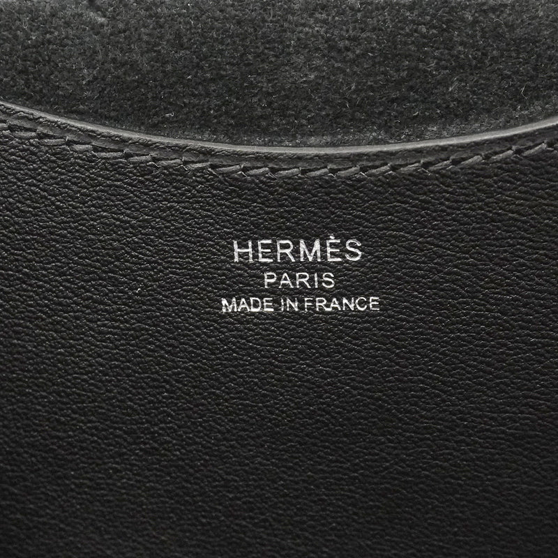 【6ie6807】エルメス ハンドバッグ インザループ18 トリヨンクレマンス ブラック シルバー金具 K刻印【中古】レディース