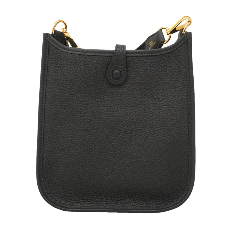 【6ie6808】エルメス ショルダーバッグ エヴリンTPM トリヨンクレマンス ブラック ゴールド金具 K刻印【中古】レディース