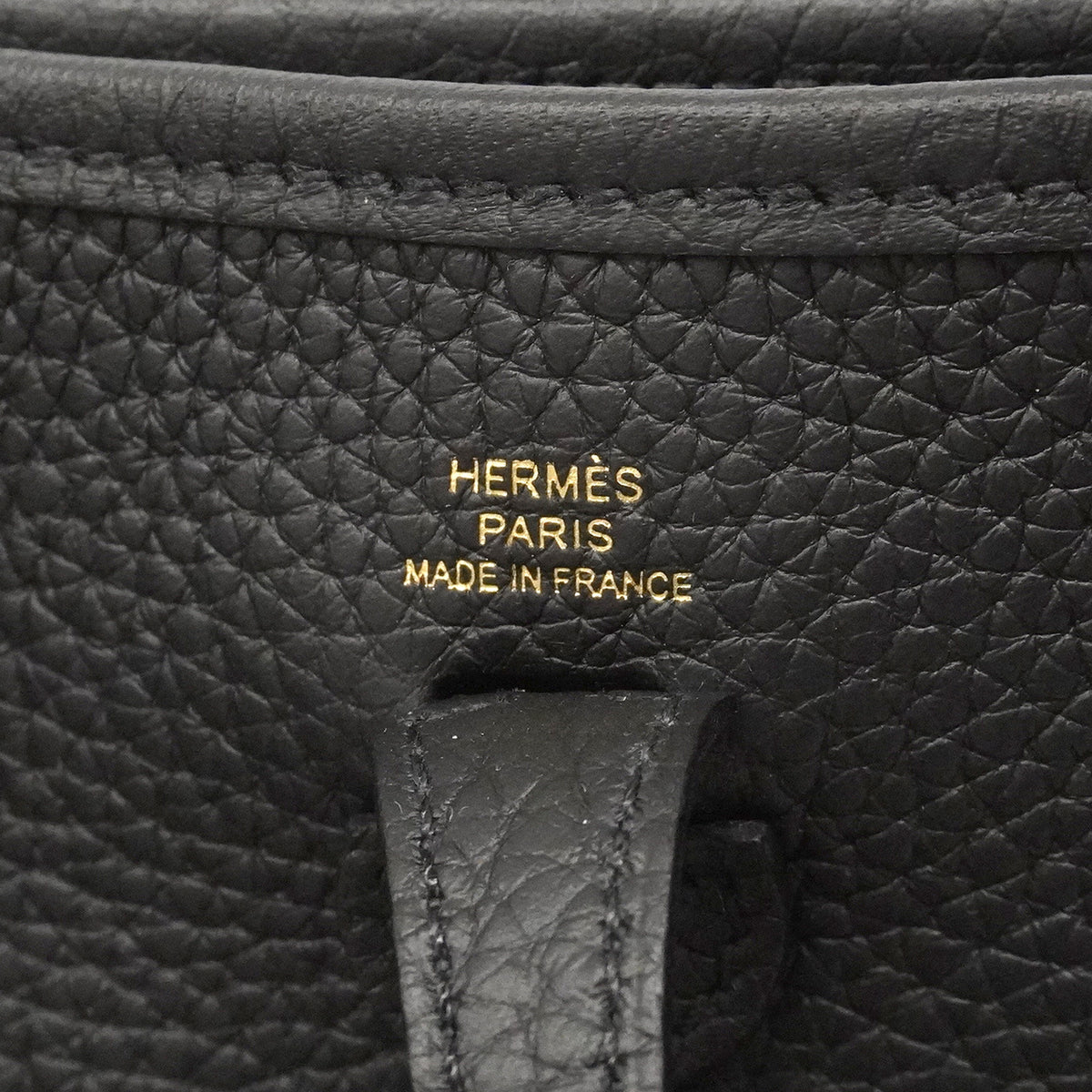【6ie6808】エルメス ショルダーバッグ エヴリンTPM トリヨンクレマンス ブラック ゴールド金具 K刻印【中古】レディース