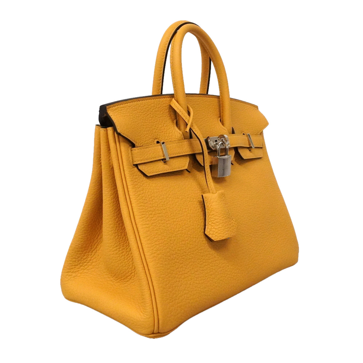 【6ie6813-g】エルメス ハンドバッグ バーキン25 トゴ パイユ シルバー金具 G刻印【中古】レディース