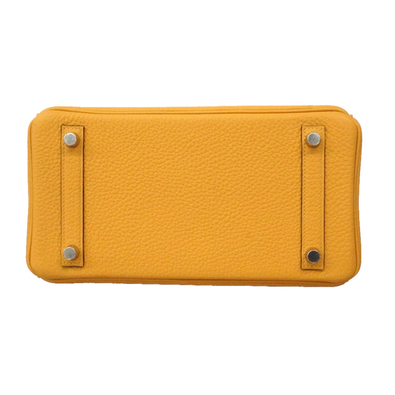 【6ie6813-g】エルメス ハンドバッグ バーキン25 トゴ パイユ シルバー金具 G刻印【中古】レディース
