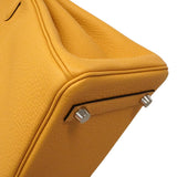 【6ie6813-g】エルメス ハンドバッグ バーキン25 トゴ パイユ シルバー金具 G刻印【中古】レディース