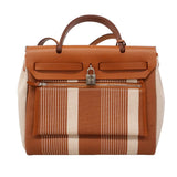 【6ie6817】エルメス ハンドバッグ エールバックジップPM トワルアッシュ ナチュラル シルバー金具 Y刻印 2wayバッグ【中古】レディース