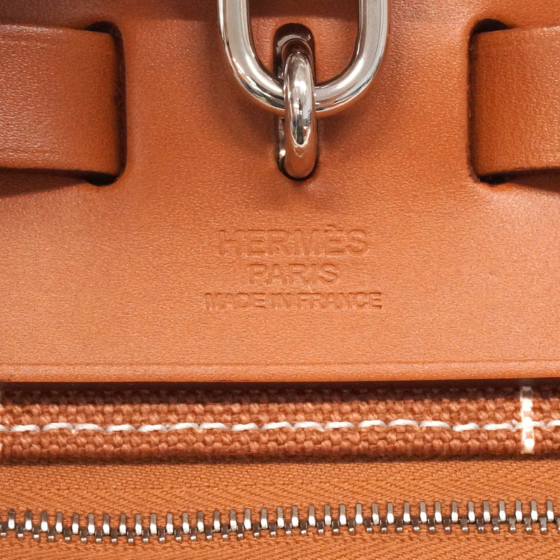 【6ie6817】エルメス ハンドバッグ エールバックジップPM トワルアッシュ ナチュラル シルバー金具 Y刻印 2wayバッグ【中古】レディース