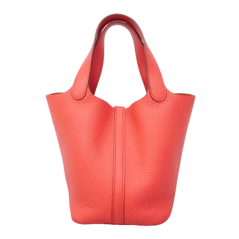 【6ie6818】エルメス ハンドバッグ ピコタンロックPM トリヨンクレマンス ローズジャイプール シルバー金具 □R刻印【中古】レディース