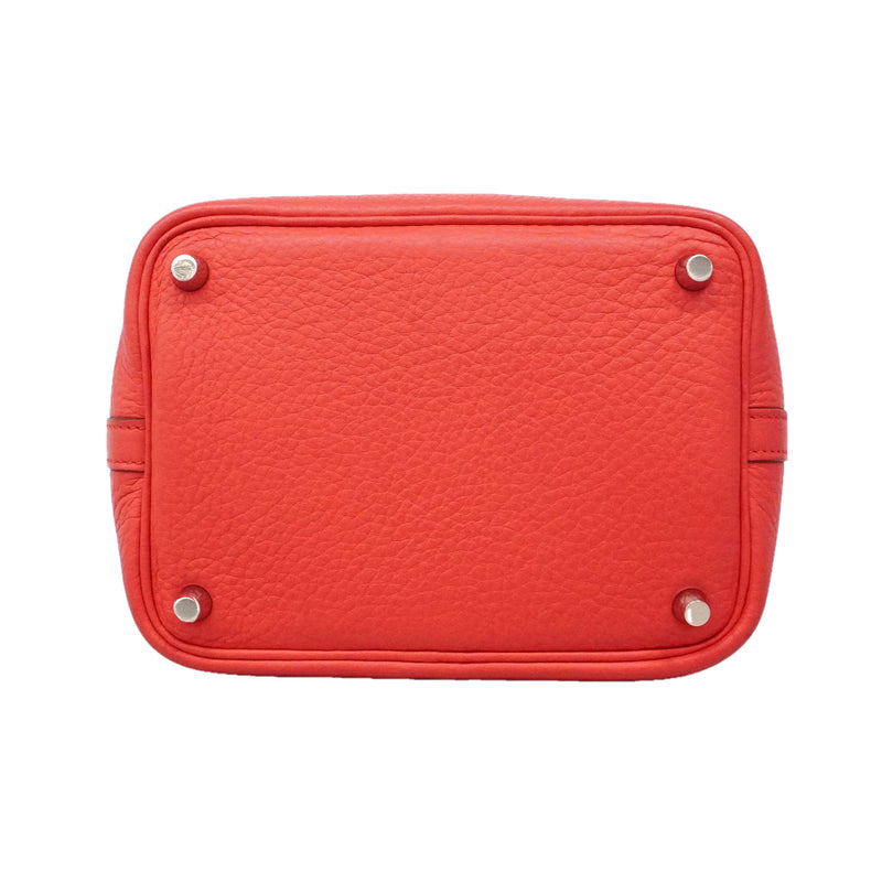 【6ie6818】エルメス ハンドバッグ ピコタンロックPM トリヨンクレマンス ローズジャイプール シルバー金具 □R刻印【中古】レディース