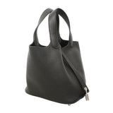 【6ie6819】エルメス ハンドバッグ ピコタンロックPM トリヨンクレマンス ブラック シルバー金具 U刻印【中古】レディース