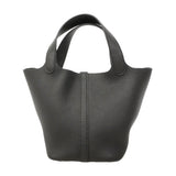 【6ie6819】エルメス ハンドバッグ ピコタンロックPM トリヨンクレマンス ブラック シルバー金具 U刻印【中古】レディース