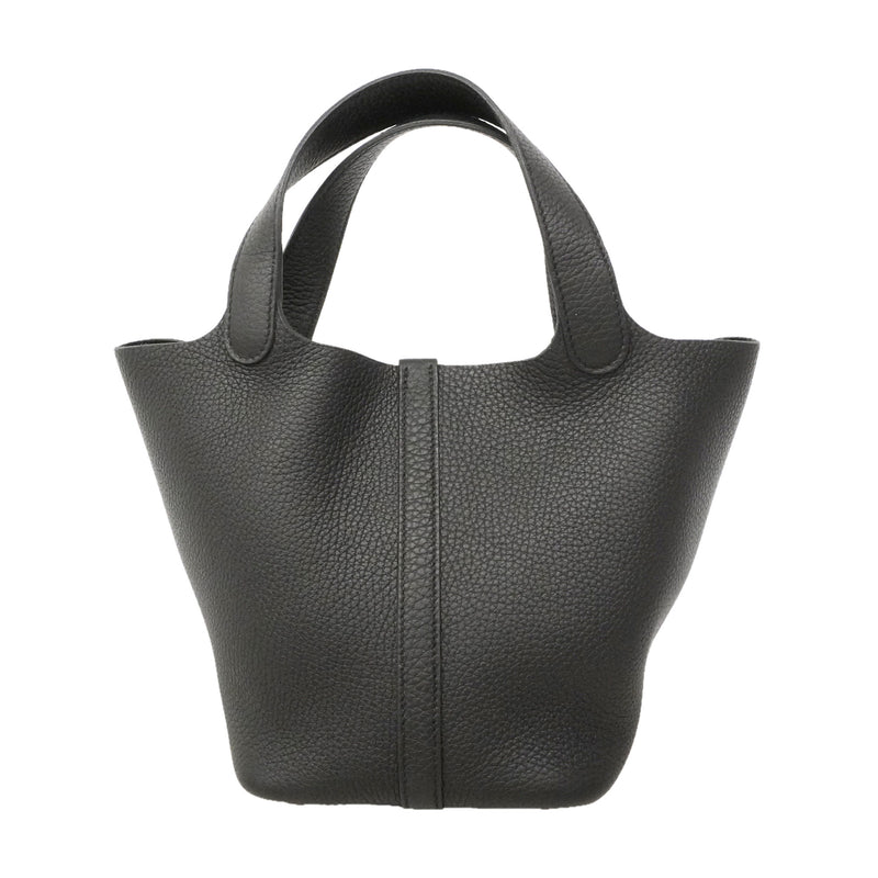 【6ie6819】エルメス ハンドバッグ ピコタンロックPM トリヨンクレマンス ブラック シルバー金具 U刻印【中古】レディース