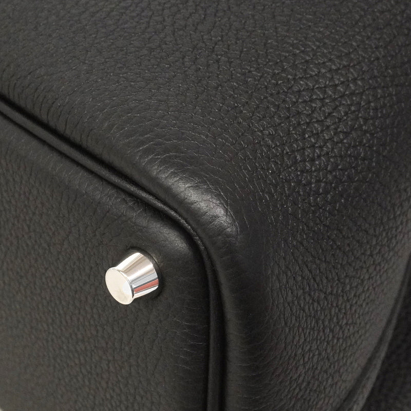 【6ie6819】エルメス ハンドバッグ ピコタンロックPM トリヨンクレマンス ブラック シルバー金具 U刻印【中古】レディース