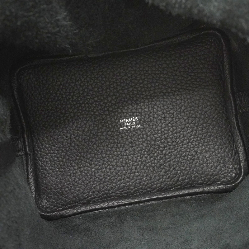 【6ie6819】エルメス ハンドバッグ ピコタンロックPM トリヨンクレマンス ブラック シルバー金具 U刻印【中古】レディース