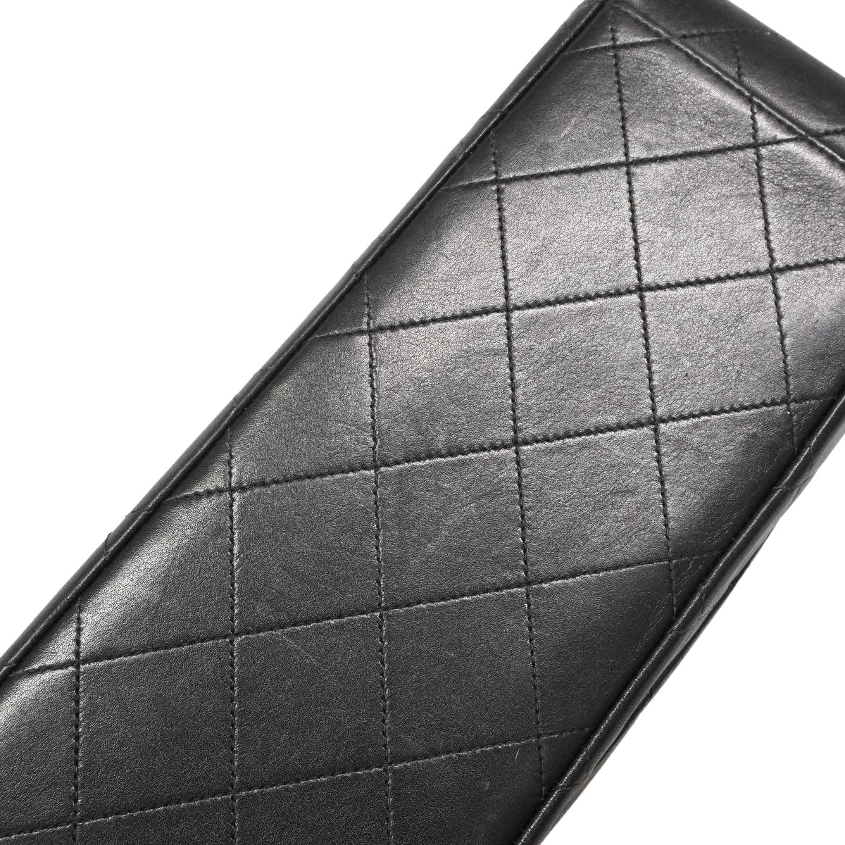【6ie6820】シャネル ショルダーバッグ デカマトラッセ Wチェーン ラムスキン ブラック ゴールド金具【中古】レディース