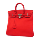 【6ie6821】エルメス ハンドバッグ オータクロア40 トゴ ルージュクー シルバー金具 K刻印【中古】メンズ