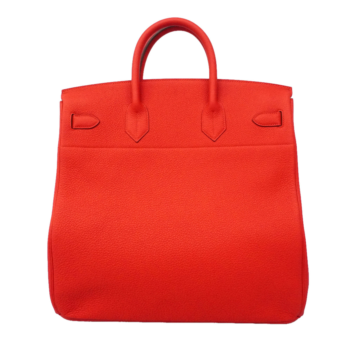 【6ie6821】エルメス ハンドバッグ オータクロア40 トゴ ルージュクー シルバー金具 K刻印【中古】メンズ