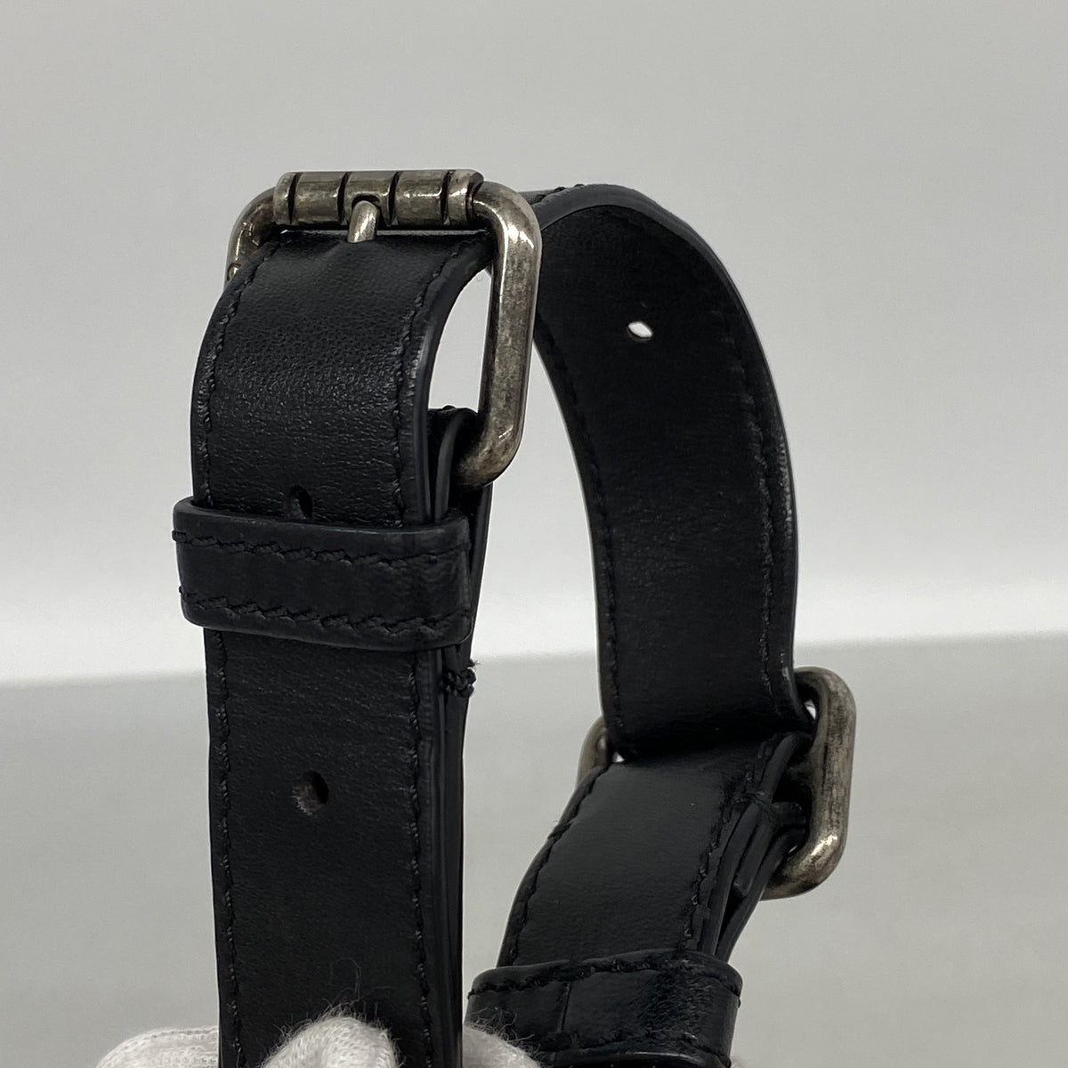 【6ie6834】シャネル ウエストバッグ マトラッセ ラムスキン ブラック シルバー金具【中古】レディース