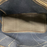 【6ie6835】エルメス トートバッグ プティットサンチュールPM トワルアッシュ ネイビー ブラウン シルバー金具 □J刻印【中古】レディース