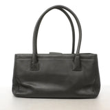 【6ie6852】シャネル トートバッグ エグゼクティブ キャビアスキン ブラック シルバー金具【中古】レディース