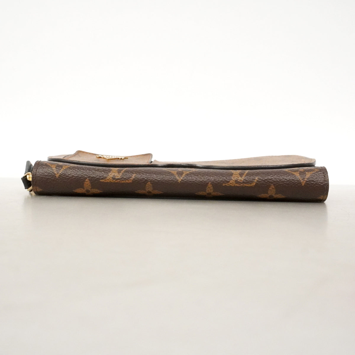 【6ie6859】ルイヴィトン 長財布 モノグラム・リバース ジッピーシャディ M68796 ブラウン【中古】レディース