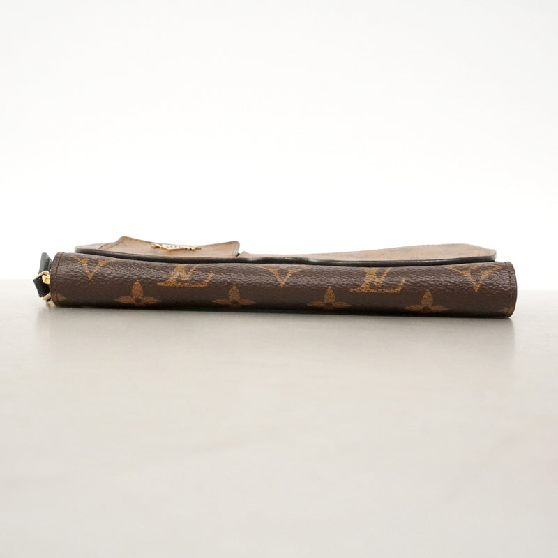 【6ie6859】ルイヴィトン 長財布 モノグラム・リバース ジッピーシャディ M68796 ブラウン【中古】レディース