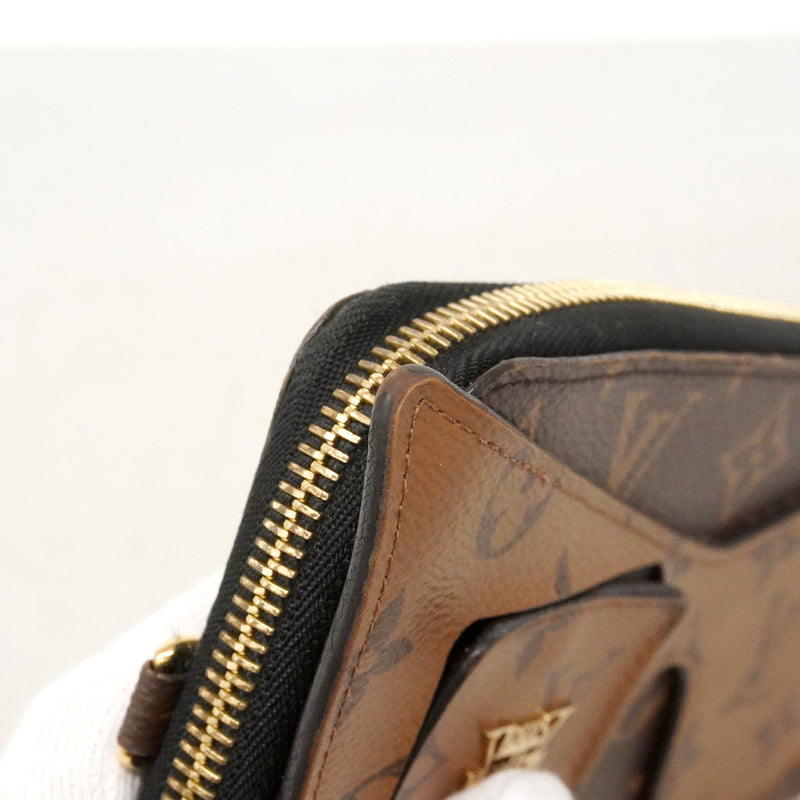 【6ie6859】ルイヴィトン 長財布 モノグラム・リバース ジッピーシャディ M68796 ブラウン【中古】レディース