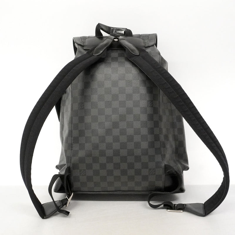 【6ie6865】ルイヴィトン リュック・デイパック ダミエ・グラフィット クリストファーMM N41379 ブラック グレー【中古】メンズ