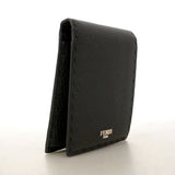 【6ie6870】フェンディ 財布 レザー ブラック シルバー金具【中古】メンズ