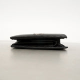 【6ie6870】フェンディ 財布 レザー ブラック シルバー金具【中古】メンズ
