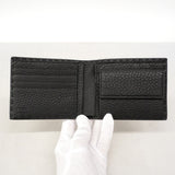 【6ie6870】フェンディ 財布 レザー ブラック シルバー金具【中古】メンズ