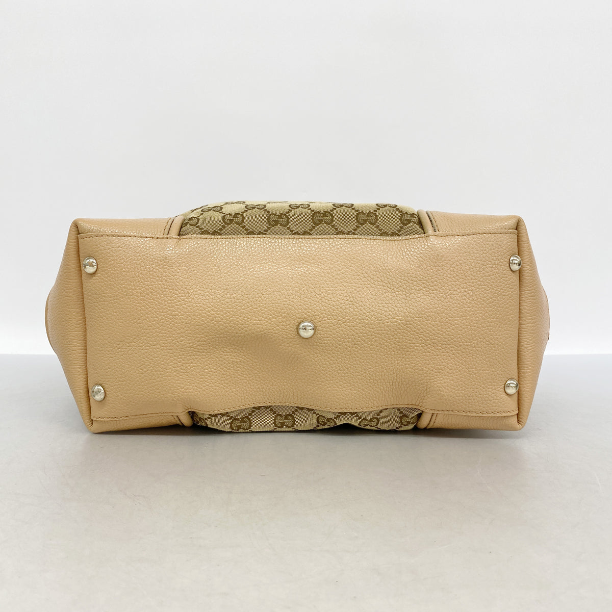 【6ie6871】グッチ トートバッグ GGキャンバス 257023 キャンバス ブラウン シャンパンゴールド金具【中古】レディース