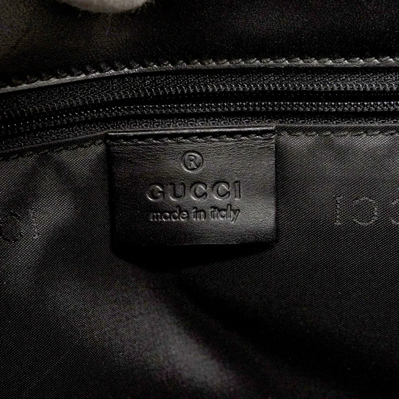 【6ie6891】グッチ ハンドバッグ ジャッキー 002 1068 キャンバス ブラック シルバー金具【中古】レディース