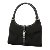 【6ie6891】グッチ ハンドバッグ ジャッキー 002 1068 キャンバス ブラック シルバー金具【中古】レディース
