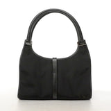 【6ie6891】グッチ ハンドバッグ ジャッキー 002 1068 キャンバス ブラック シルバー金具【中古】レディース