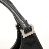 【6ie6891】グッチ ハンドバッグ ジャッキー 002 1068 キャンバス ブラック シルバー金具【中古】レディース