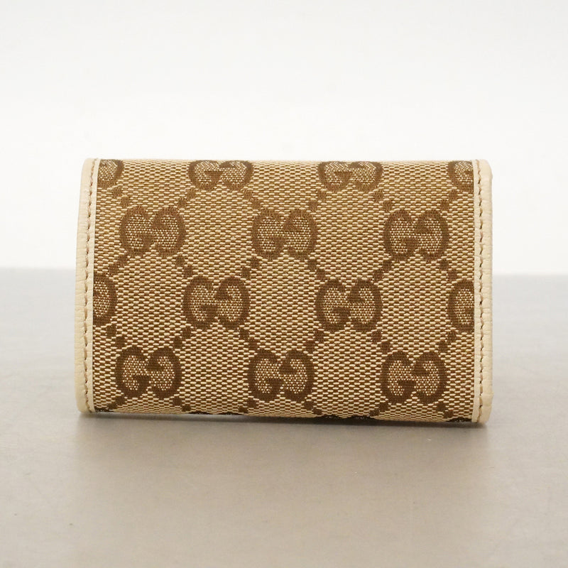 【6ie6893】グッチ キーケース GGキャンバス 127048 キャンバス ブラウン ゴールド金具【中古】メンズ レディース ユニセックス