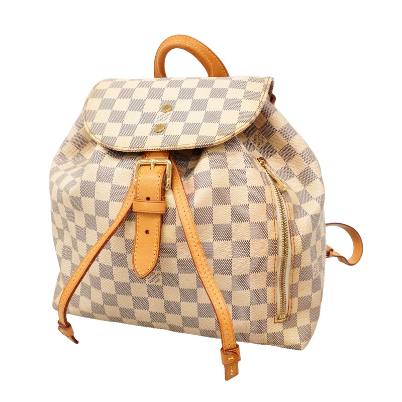 【6ie6899】ルイヴィトン リュック・デイパック ダミエ・アズール スペロン N41578 ホワイト【中古】レディース