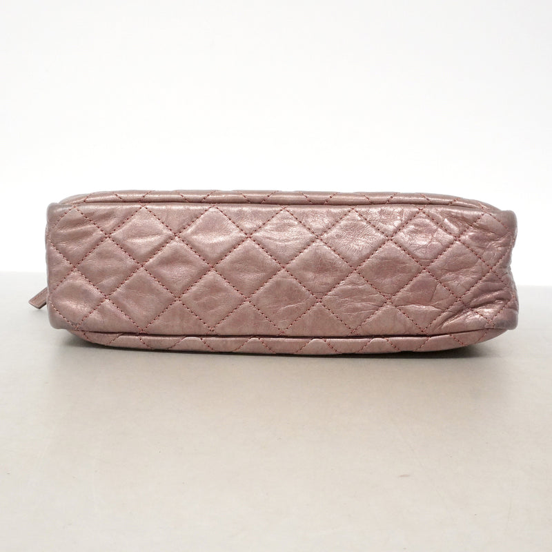 【6ie6902】シャネル ショルダーバッグ 2.55/マトラッセ チェーンショルダー レザー メタルピンク シルバー金具【中古】レディース