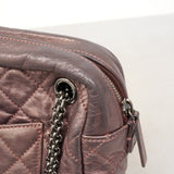 【6ie6902】シャネル ショルダーバッグ 2.55/マトラッセ チェーンショルダー レザー メタルピンク シルバー金具【中古】レディース