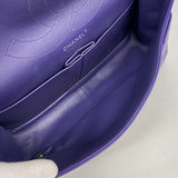【6ie6907】シャネル ショルダーバッグ 2.55/マトラッセ Wフラップ Wチェーン マキシ ラムスキン パープル シルバー金具【中古】レディース