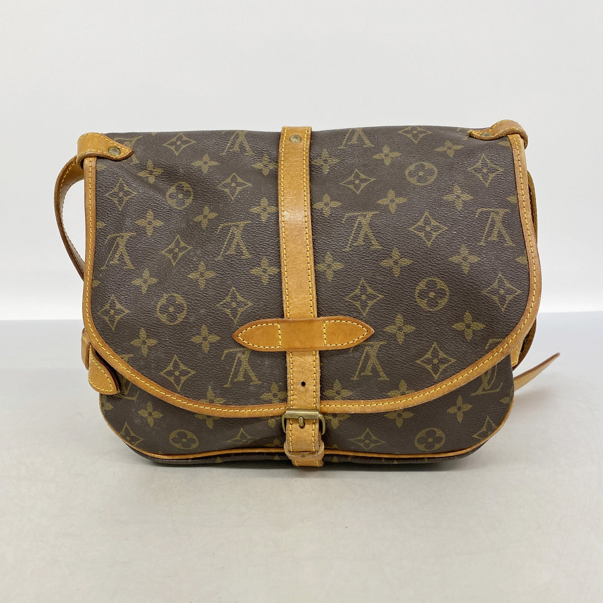 【6ie6921】ルイヴィトン ショルダーバッグ モノグラム ソミュール30 M42256 ブラウン【中古】レディース